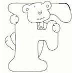 Disegno 6 Alfabeto con orso