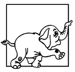 Disegno 5 Elefanti