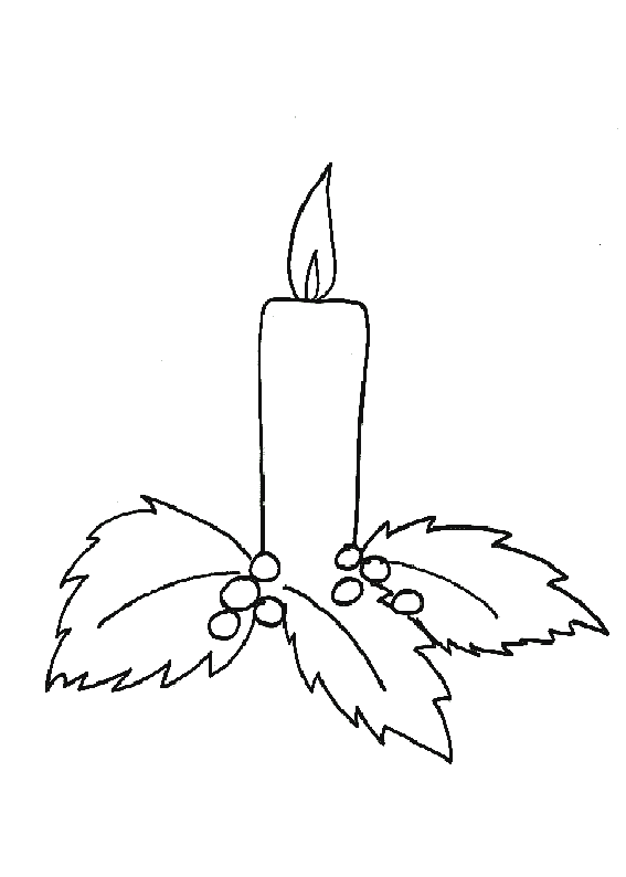 Disegno 8 Natale candele
