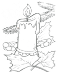 Disegno 40 Natale candele