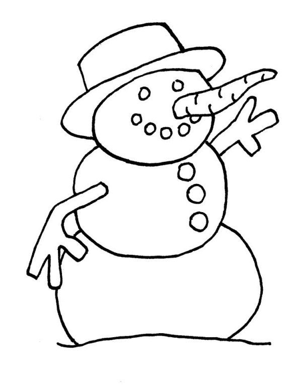 Disegno 4 Natale pupazzi neve