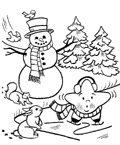 Disegno 1 Natale pupazzi neve