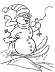 Disegno 46 Natale pupazzi neve
