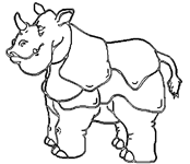 Disegno 6 Rinoceronti