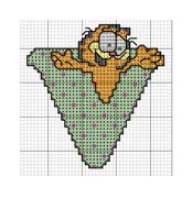 Schema punto croce alfabeto garfield v