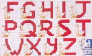 Schema punto croce alfabeto ochette 1