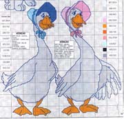 Schema punto croce Oche