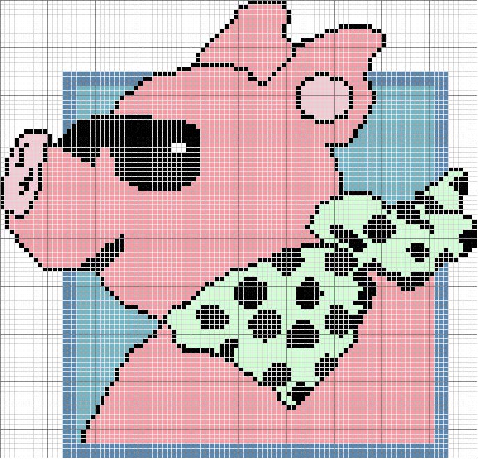 Schema punto croce Pig