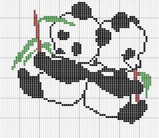 Schema punto croce Panda