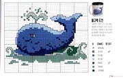 Schema punto croce Balena 1