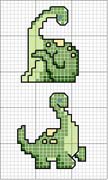 Schema punto croce Dinosauro-baby