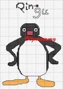 Schema punto croce Pingui1