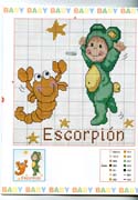Schema punto croce Baby Oroscopo 5