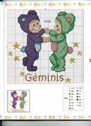 Schema punto croce Baby Oroscopo 6