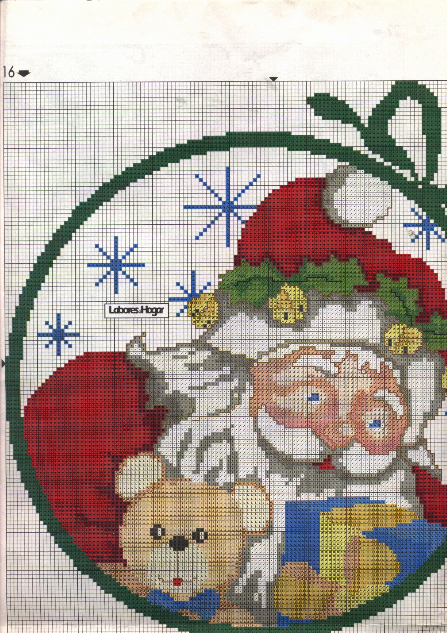 Schema punto croce Babbo Natale 05