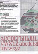 Schema punto croce Calza Slitta 1e