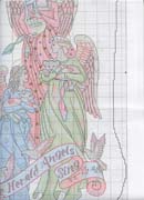 Schema punto croce Calza Tris Angeli 1e