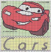 Schema punto croce Auto Rossa