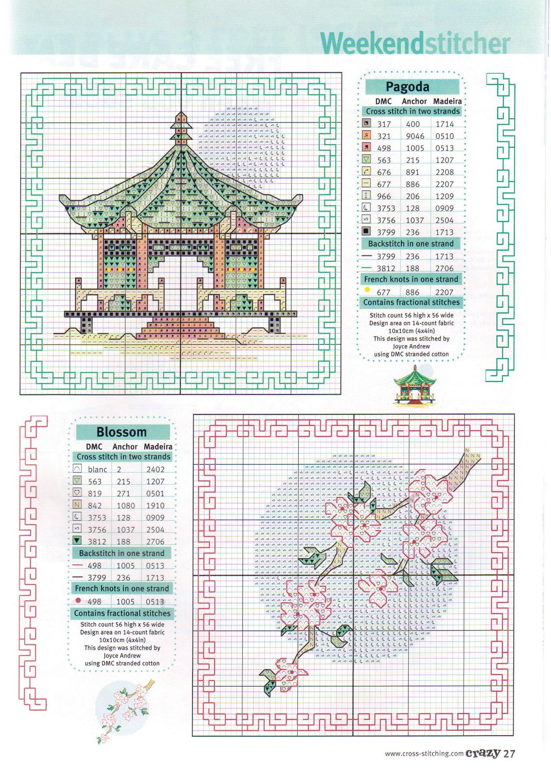 Schema punto croce Pagoda