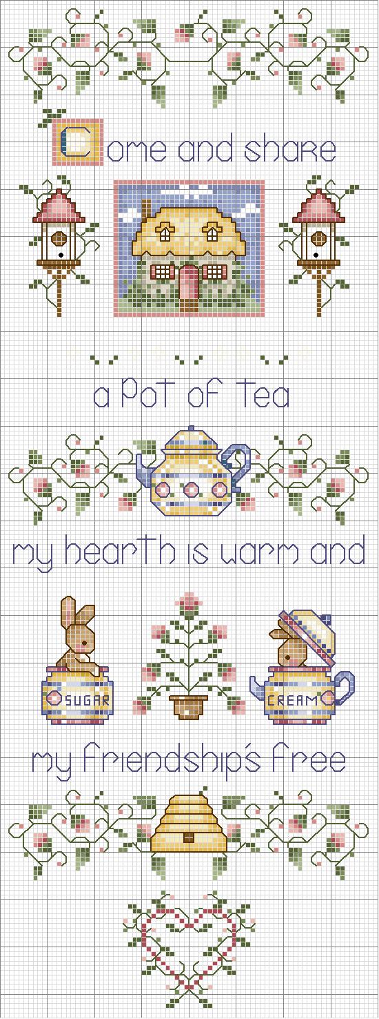 Schema punto croce Pot Of Tea