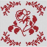 Schema punto croce Rosa rossa