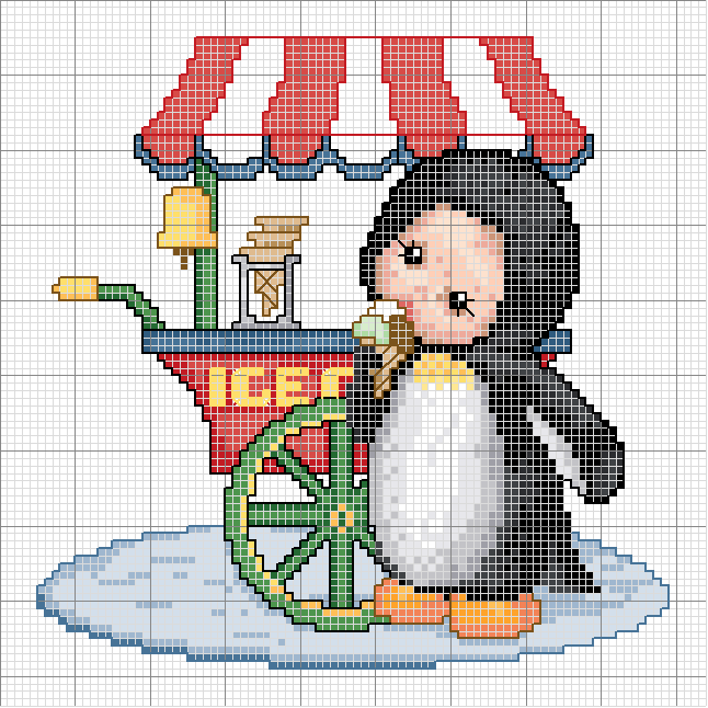 Schema punto croce Gelato pinguino