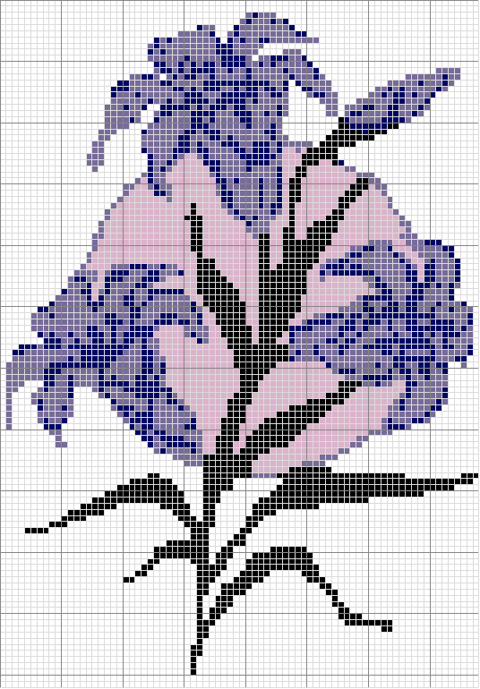 Schema punto croce Iris