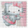 Schema punto croce Kitty-rosa
