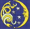 Schema punto croce Luna