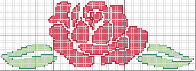 Schema punto croce Rosa 1