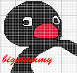Schema punto croce Pingu-big