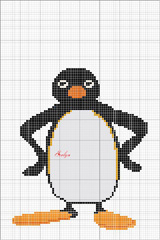 Schema punto croce Pingu 5