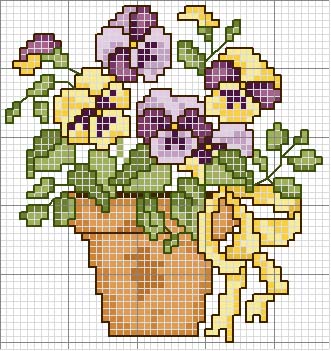 Schema punto croce Vaso