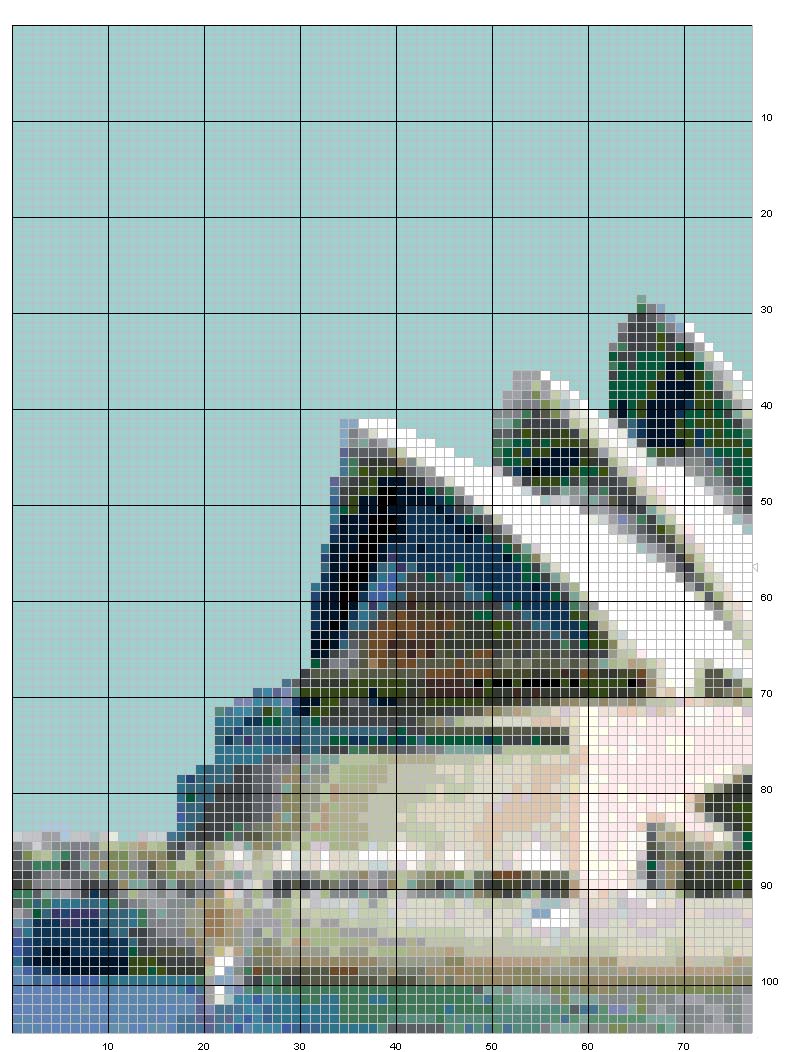 Schema punto croce Sydney opera house 1