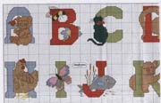 Schema punto croce Alfabeto-animali-1