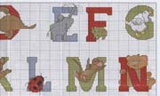 Schema punto croce Alfabeto-animali-2