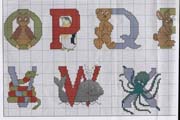 Schema punto croce Alfabeto-animali-3