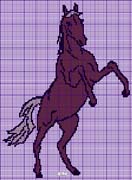 Schema punto croce Cavallo-rampante