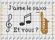 Schema punto croce Saxofono