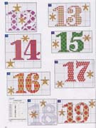 Schema punto croce Calendario Natale 2