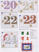 Schema punto croce Calendario Natale 3