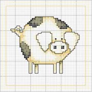 Schema punto croce maiale