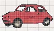 Schema punto croce Fiat 500