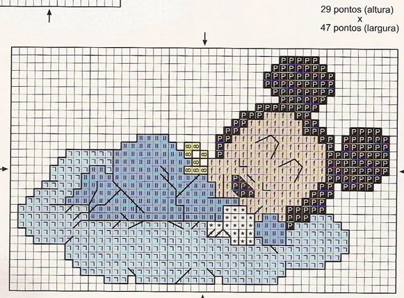 Schema punto croce Mickey dorme