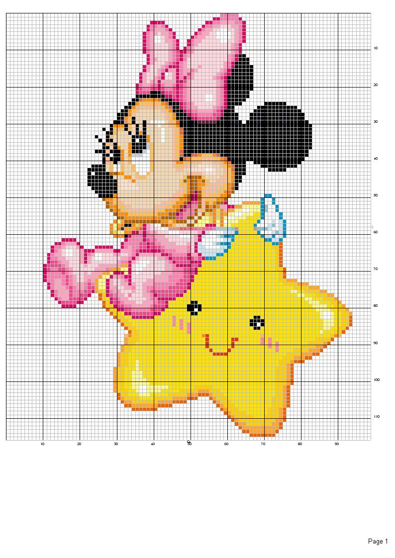 Schema punto croce Minnie