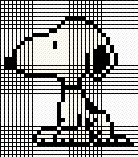 Schema punto croce Snoopy 2