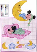 Schema punto croce Baby Disney dormono