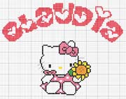 Schema punto croce Claudia Hello Kitty