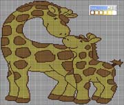 Schema punto croce Giraffe