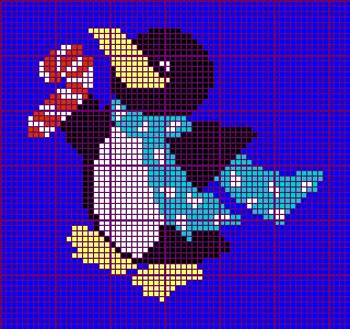 Schema punto croce Pinguino1